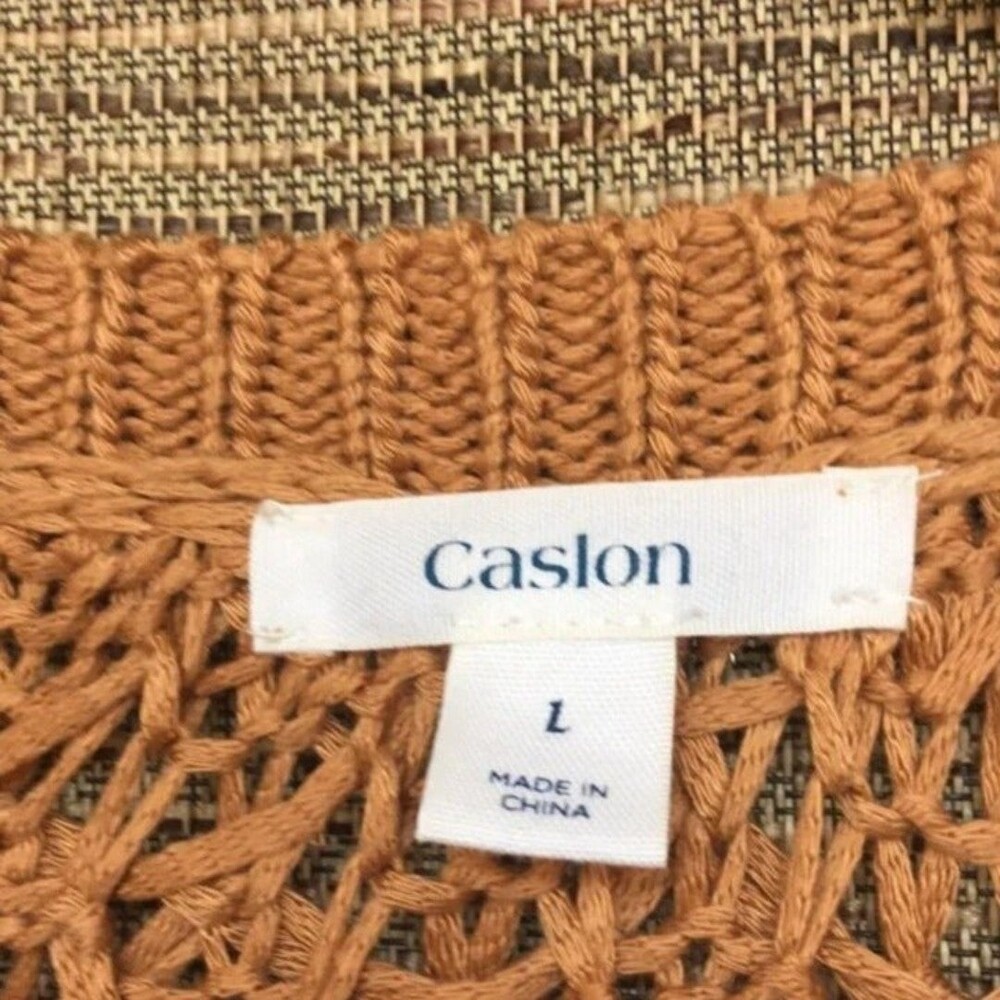 Caslon chunky knit sweater short sleeve top size L. - Picture 2 of 4